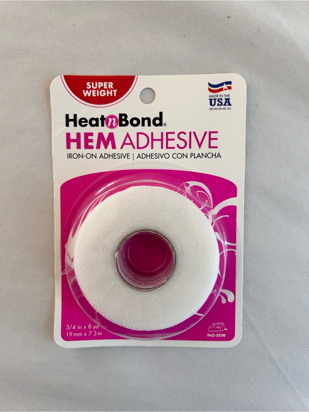 HeatnBond Hem Adhesive Iron-On Tape - White